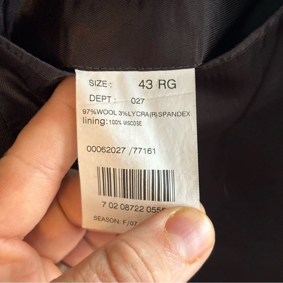 Brooks Brothers 346 Stretch Stripe Sport Coat Gray Wool Blend Blazer Mens 43R - Picture 8 of 10